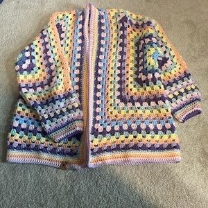 Hand made crochet HEX CARDI